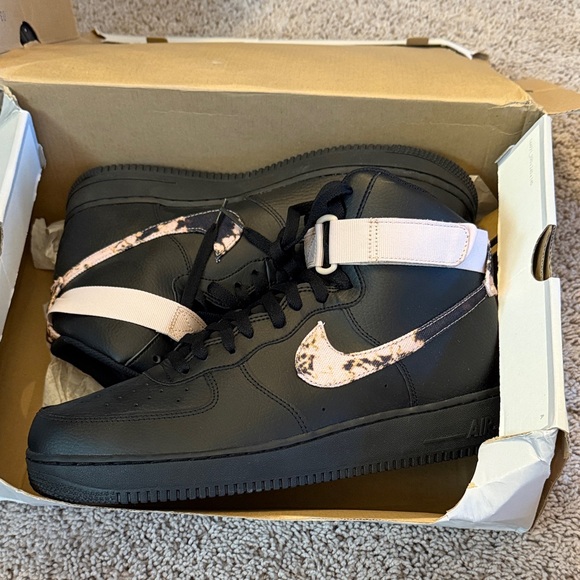 Air Force 1 High Acid wash black/ beige 11.5